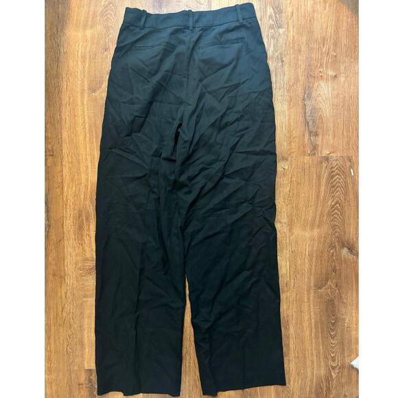 NWOT Madewell Slouchy Straight Pants in Drapey Twill In Black Size 4T - Picture 8 of 9